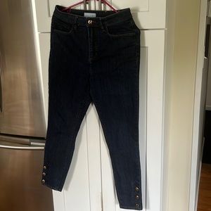 High wasted loft jeans. Size 4 (27) curvy skinny fit